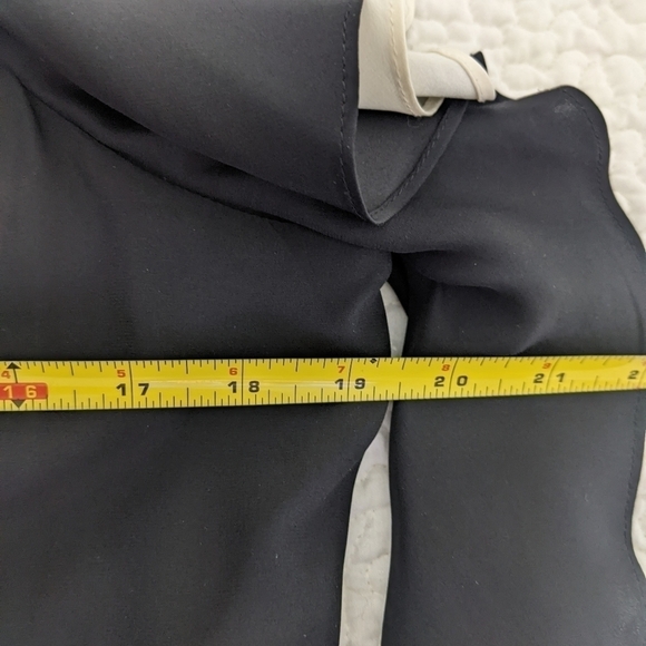 SILK Flutter Sleeve Low Back Black Midi Dress Keyhole S - Picture 14 of 15